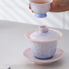 Purple Ice Crystal Ruyao Porcelain Gaiwan