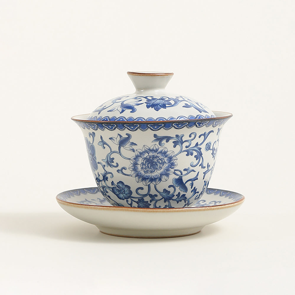 Blue And White Ruyao Porcelain Gaiwan