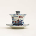 Blue And White Landscape Porcelain Gaiwan