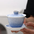 Blue Ice Crystal Ruyao Porcelain Gaiwan