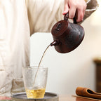 Yixing Purple Clay Landscape Ruyi Teapot