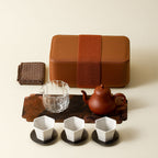 Purple Clay & Ceramic Travel Tea Set