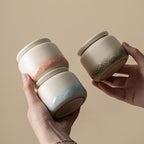Gradient Mountain Three Tea Caddies Set