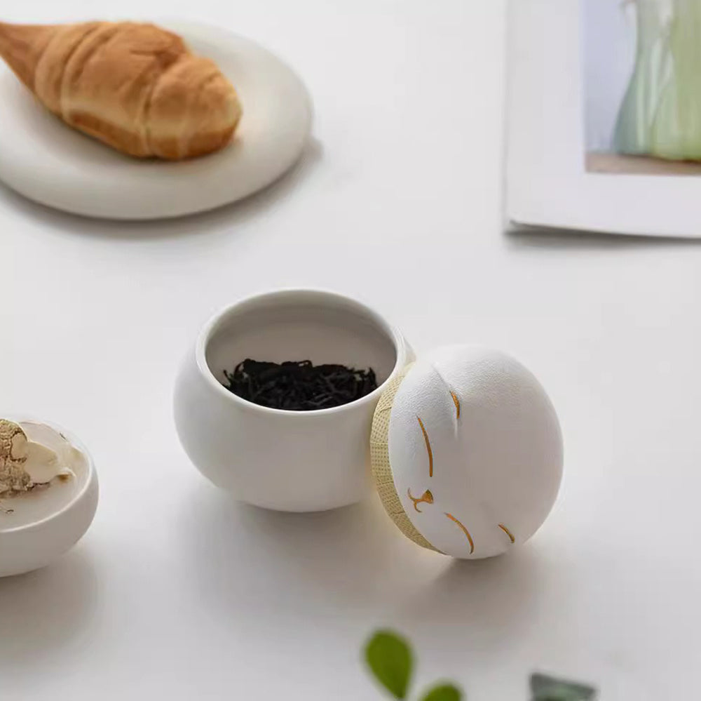 Lucky Cat Three Tea Caddies Set