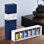 Magpie and Flower Enamel Six Tea Caddies Set