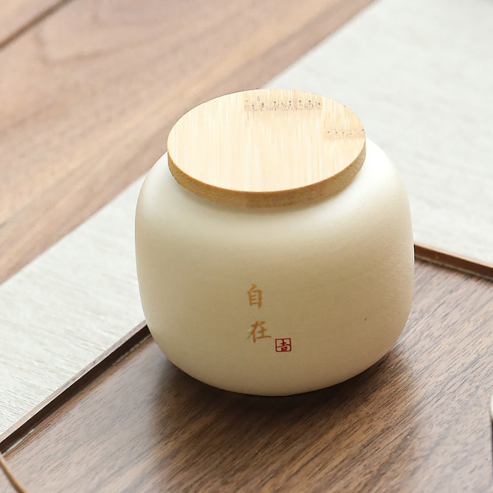 Coarse Pottery Four Tea Caddies Set