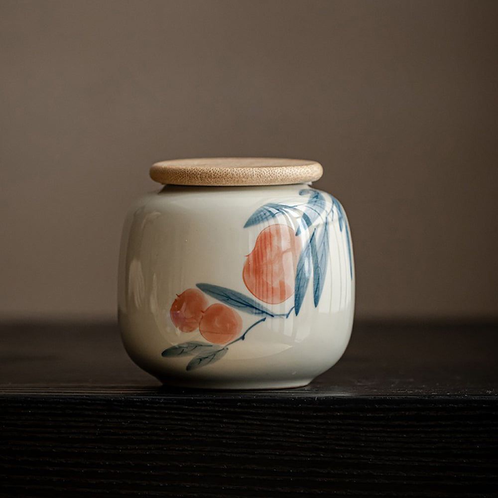Hand-painted Ceramic Tea Caddy