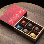 Purple Clay Bamboo Gongfu Tea Cup Set