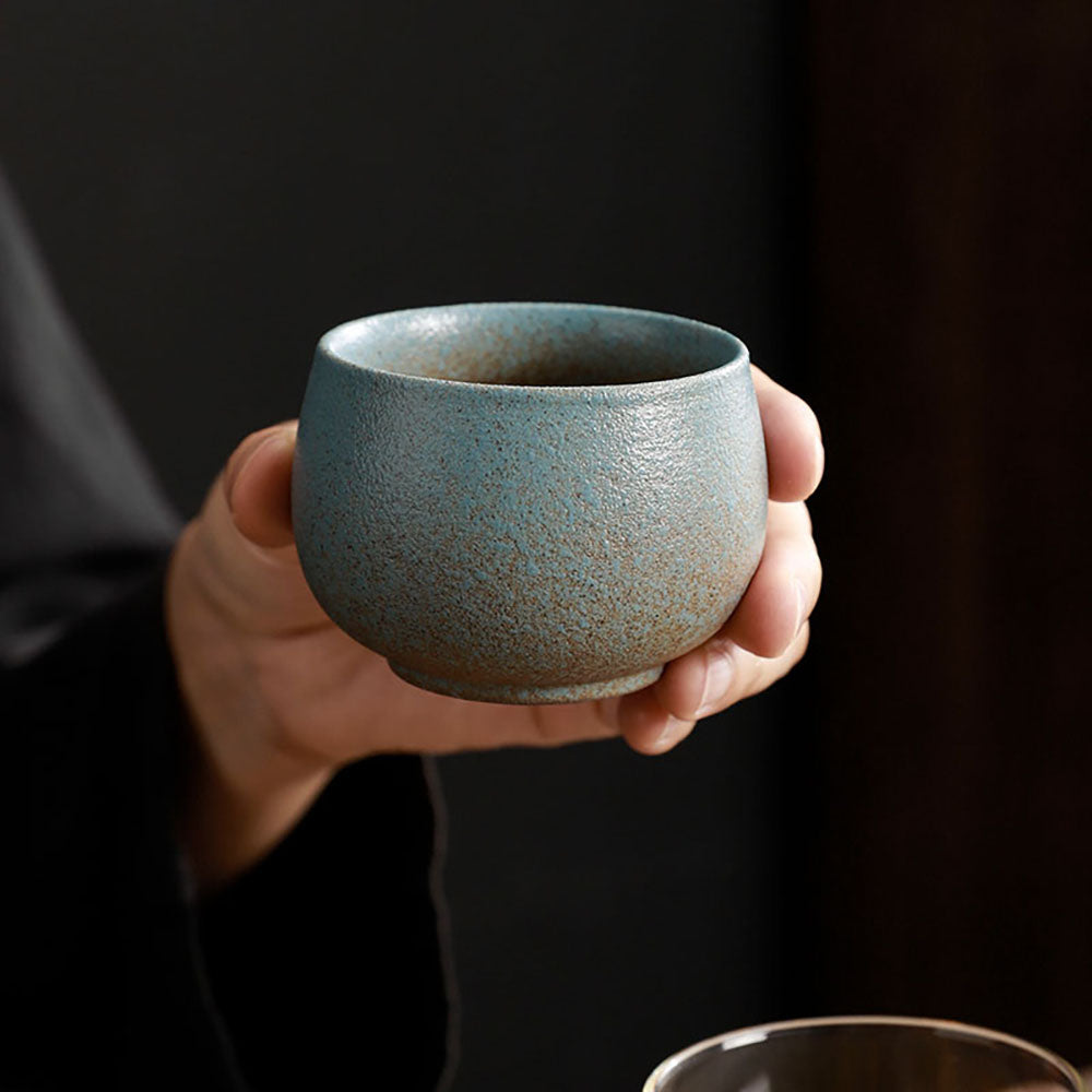 粗陶功夫茶杯套装