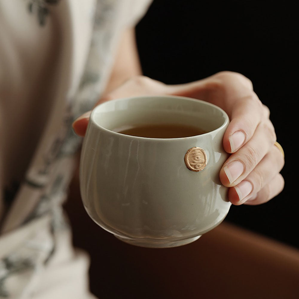 Ceramic Xi Character Gongfu Tea Cup Set