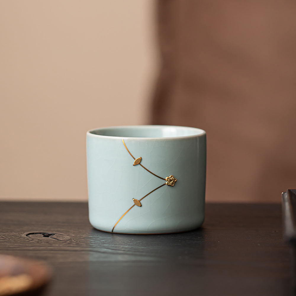 Ceramic Five Kiln Firing Gongfu Tea Cup Set