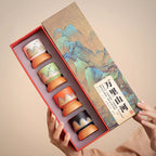 Distant Mountains Gongfu Tea Cup Set With Wooden Base