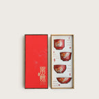 Red Ceramic Koi Gongfu Tea Cup Set