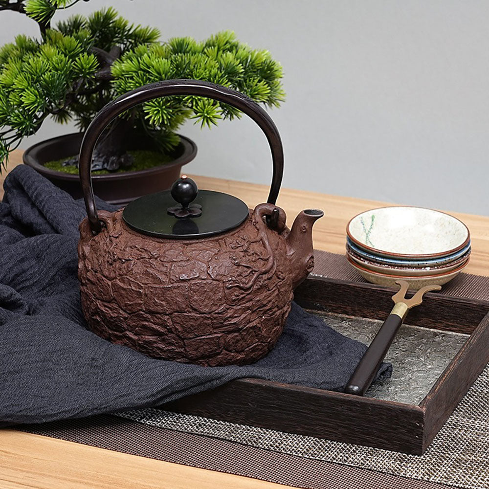 Japanese Stone Texture Cast Iron Teapot