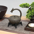 Japanese Dragon Handle Cast Iron Teapot