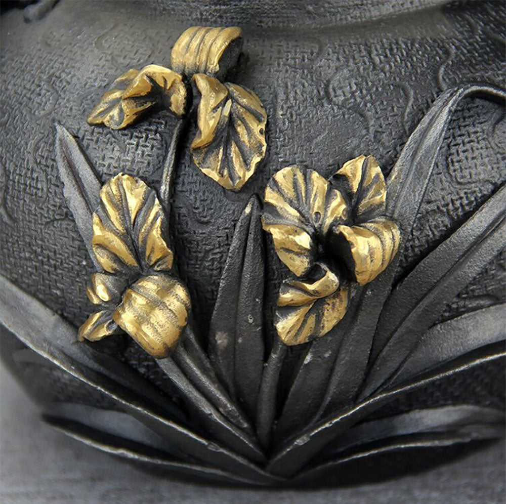 Japanese Orchids And Crabs Cast Iron Teapot