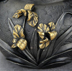 Japanese Orchids And Crabs Cast Iron Teapot