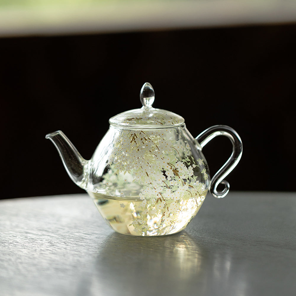 春梨花耐热玻璃茶壶