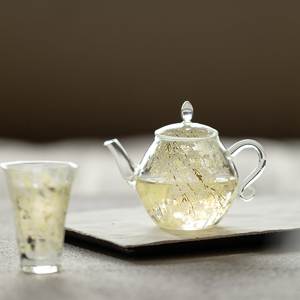 春梨花耐热玻璃茶壶