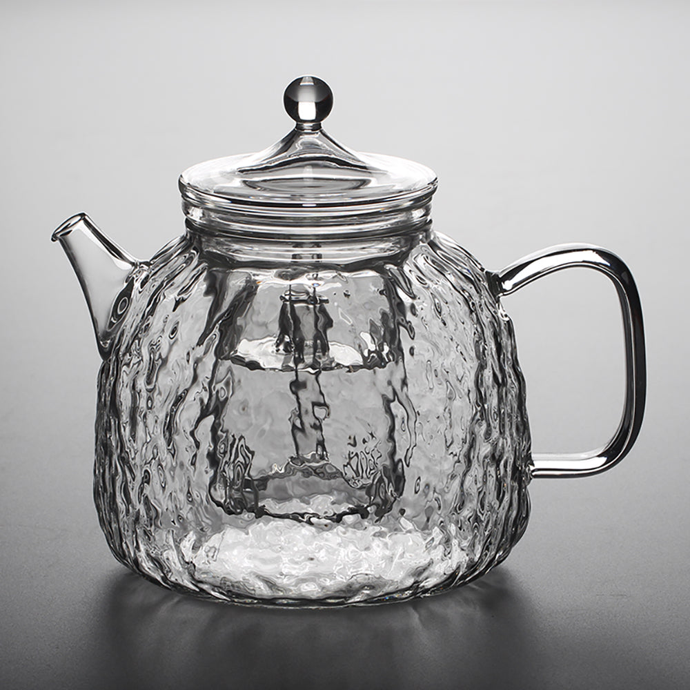 Tree Grain Glass Teapot With Steam Infuser