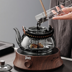 Grey Glass Teapot With Steam Infuser