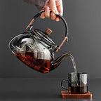 Grey Glass Teapot With Steam Infuser