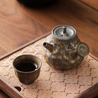 Japanese Pottery Hammered Teapot