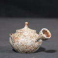 Japanese White Pottery Side-Handled Teapot