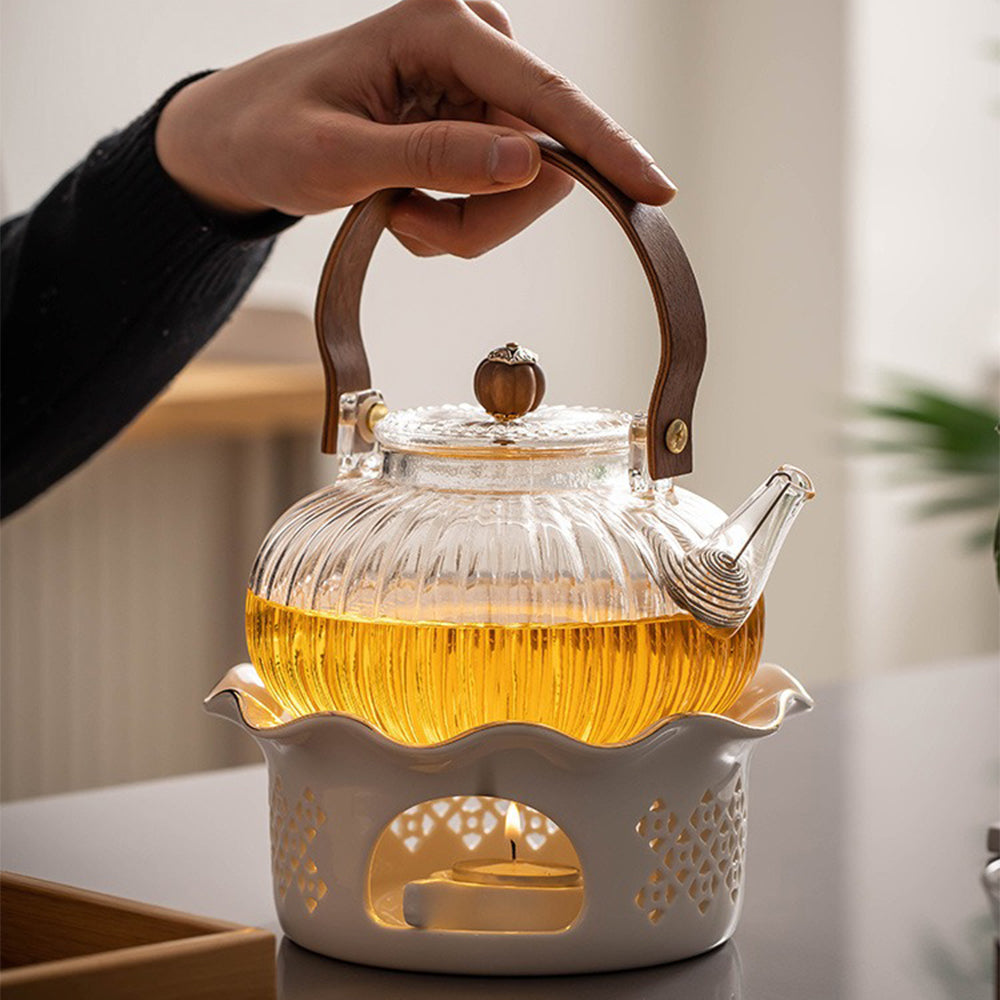 Chrysanthemum Style Glass Tea Set