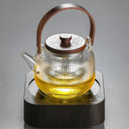 Glass Flower and Fruit Tea Set