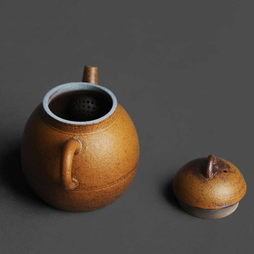 Chinese Dragon Egg Coarse Pottery Teapot