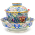 Polychrome Peony Porcelain Enamel Gaiwan