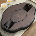 Chinese Walnut Bamboo Gong Fu Tea Tray