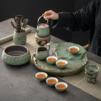 Japanese Tea Set With Leaf Tray