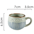 (Set of Two) Japanese Tea Cup With Handle And Saucer