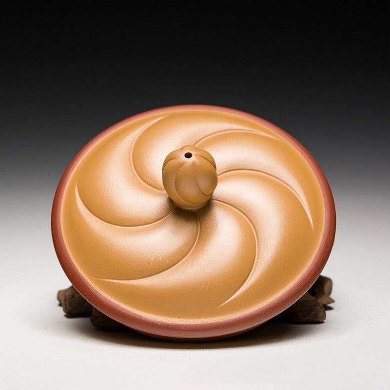 Yixing Purple Yellow Clay Fish & Dragon Tea Cup