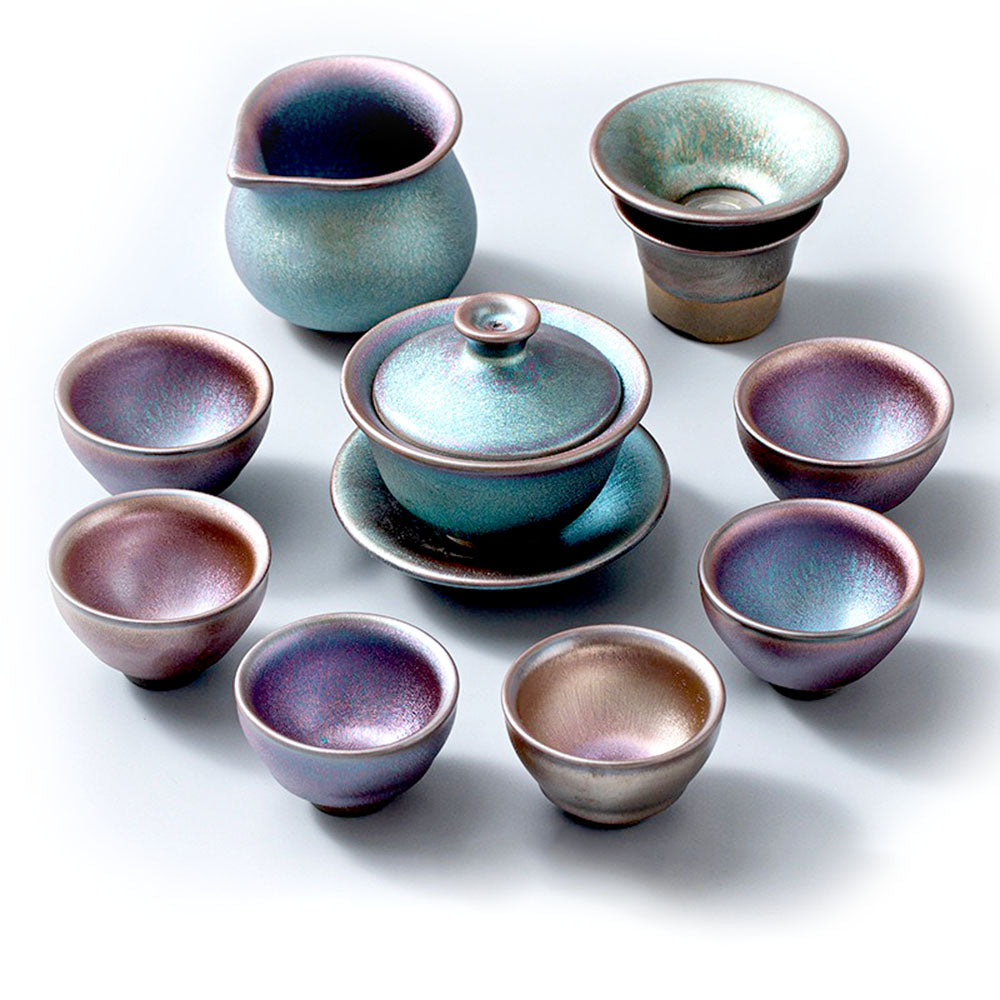 Handmade Tenmoku Tianmu Jian Zhan Chinese Tea Set