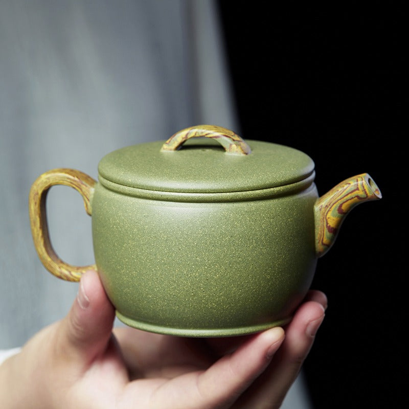 手工宜兴绿泥茶具