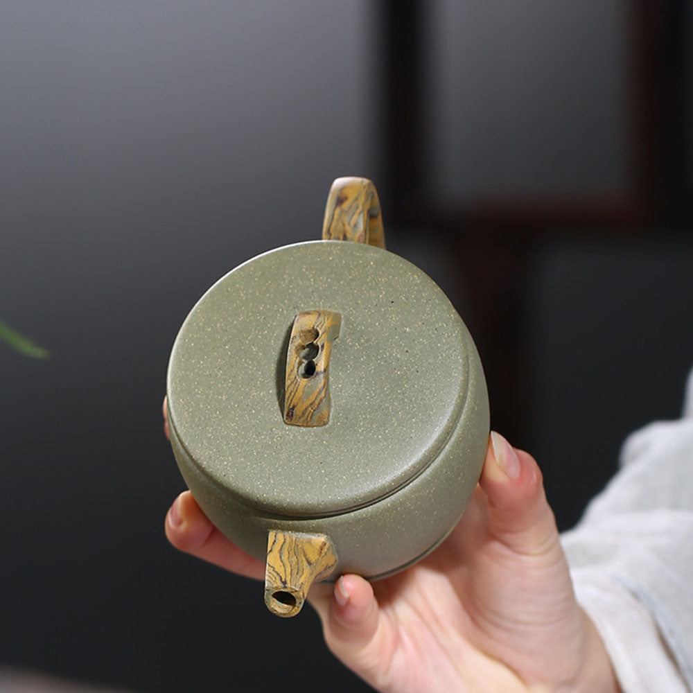 手工宜兴绿泥茶具