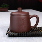 Purple Clay Willing Tea Cup With Infuser
