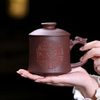 宜兴紫砂龙柄品茗杯