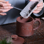 宜兴紫砂龙柄品茗杯