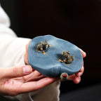 Yixing Clay Lotus Leaf With Frogs Tea Pet
