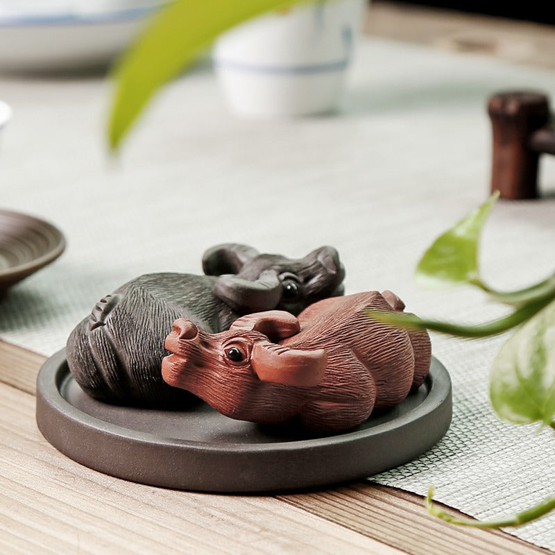 Yixing Clay Ba Gua Buffalos Tea Pet