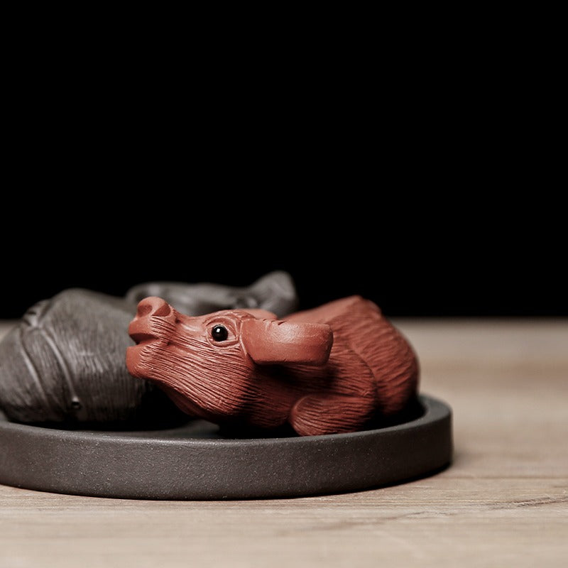 Yixing Clay Ba Gua Buffalos Tea Pet