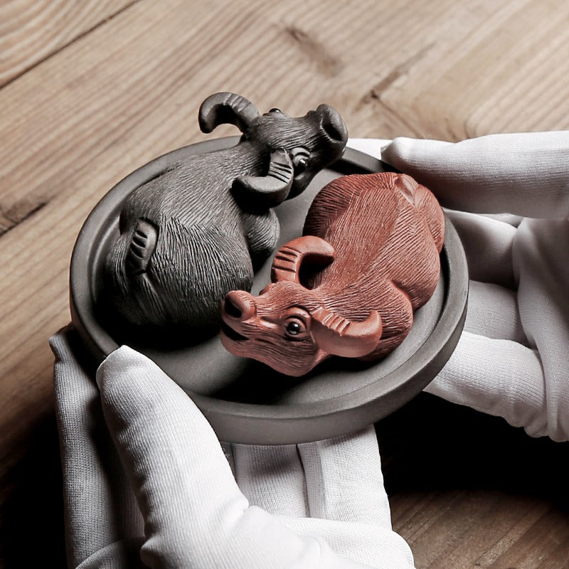 Yixing Clay Ba Gua Buffalos Tea Pet