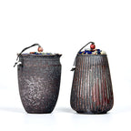 Iron Style Coarse Pottery Tea Caddy
