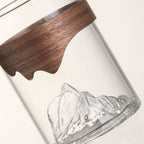 Mountain Glass Fair Cup With Bamboo Handle