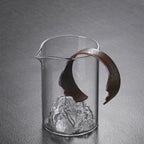 Mountain Glass Fair Cup With Bamboo Handle