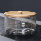 Heart Sutra Glass Tea Washer With Lid